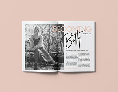 "Becoming Betty" Magazine editorial design