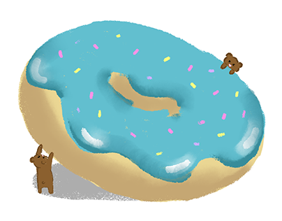 Blue donut
