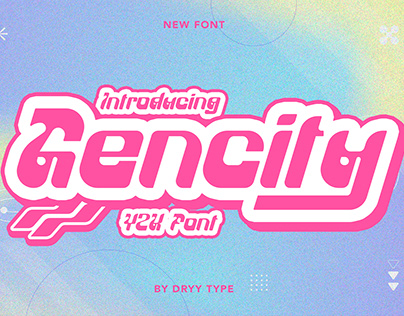 Gencity - Y2K Display Font