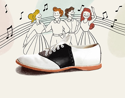 Saddle Shoe Illustration