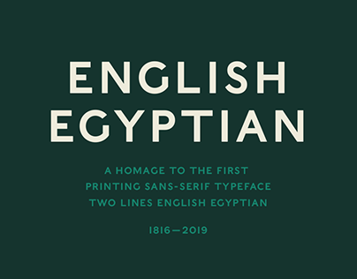 English Egyptian - Revival Typeface