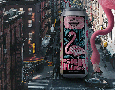 Flamingo Beverage Poster