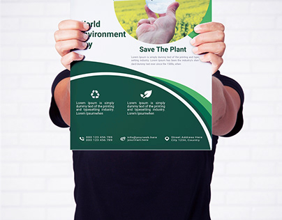 environmental day design template save the plant