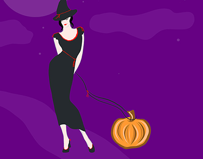 Halloween Evening - Adobe Illustrator Draw