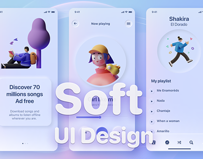 Soft UI Design (Neumorphism style)