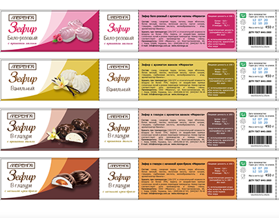 Marshmallow label design | Этикетка для зефира