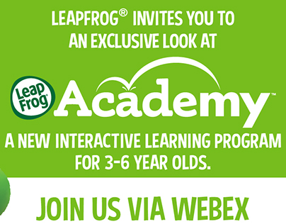 LeapFrog Academy promotional work