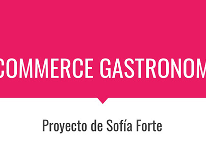 E-Commerce Gastronomía