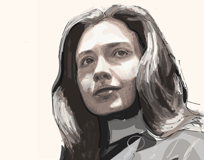 Digital Illustration of Hillary Clinton