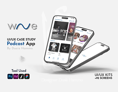 UI/UX KITS ( Case Study ) - WAVE " Podcast App "