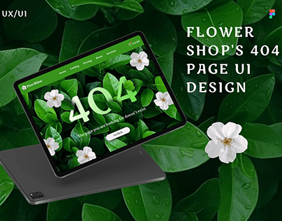 Design for a flower shop's 404 page