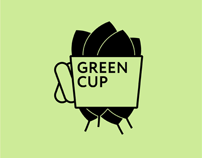 GREEN CUP coffee house logo