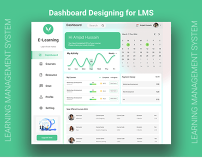 Dashboard Design for Learning Management System (LMS)
