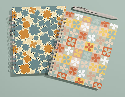 Pattern Design in Retro Styles on Notebooks