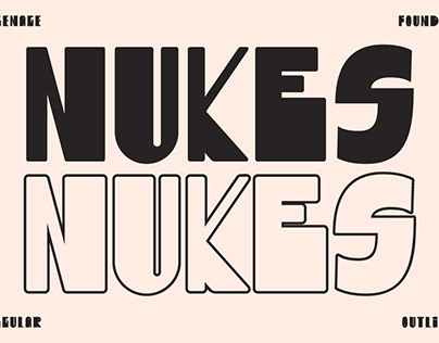 TF Nukes - Display Font | Regular & Outline!