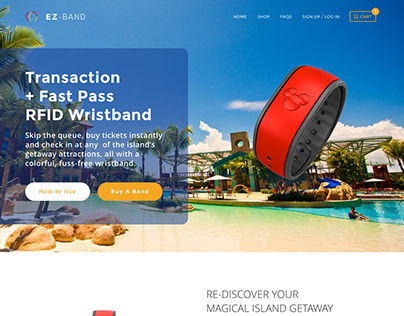 EZ-BAND - Landing Page + e-Commerce Design