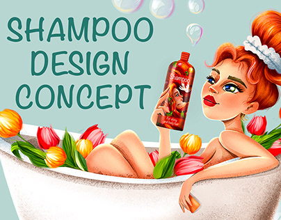 Shampoo packaging design concept