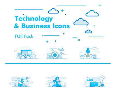 Technology and business Icons