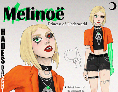 Melinoë from Hades in Magazine design