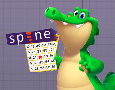 Spine animations: crocodile bingo