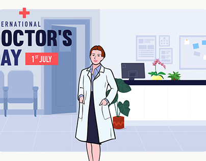 Vector banner of National Doctor’s Day.