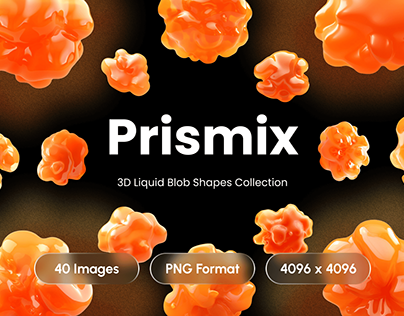 Prismix - Holographic 3D Liquid Blob Shapes Collection