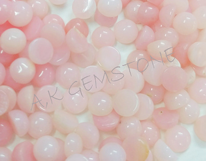 Natural Pink Opal 3mm Smooth Round Loose Cabochon