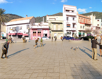 Progetto delle piazze del centro storico di Teulada