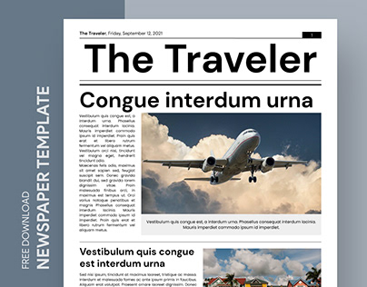 Free Editable Online Tourism Newspaper Template