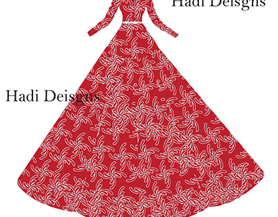 . I have made beautiful red gown.