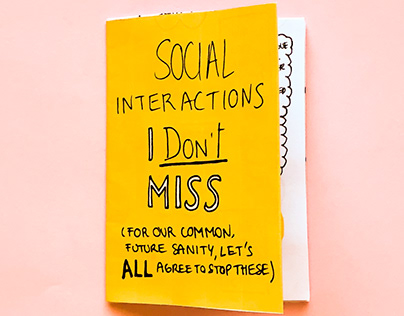 Zine of social interactions I don't miss