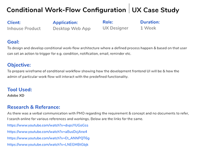 Conditional Work-Flow
