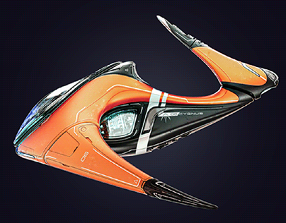Concept Space Ship - Product Design Modeling & Renders