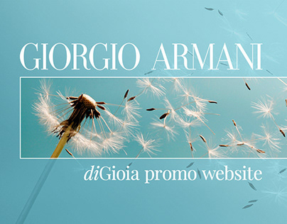 Giorgio Armani promo website design UI / UX