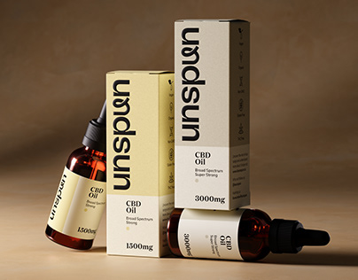 Brand identity and Packaging Design for Unspun CBD