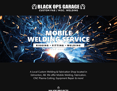 Black Ops Garage - WordPress Landing Page