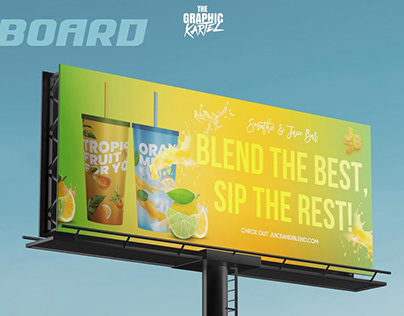 Juice & Blend's Billboard and Brand Design
