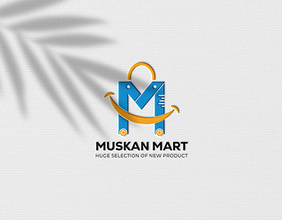 Muskan mart shopping logo design
