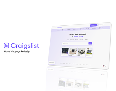 Craigslist Web Homepage Redesign