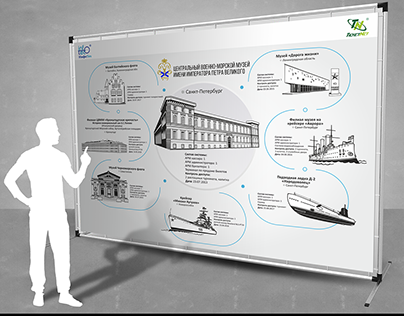 InfoTec stand variations for museum exibition