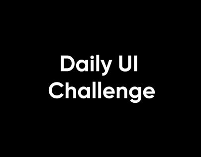 Daily UI Challenge (Ongoing)