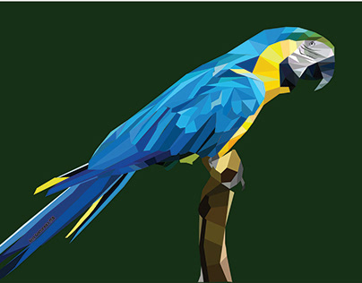 Polygonal illustration "Parrot"