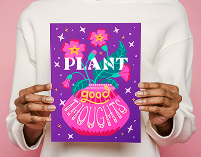 Plant good thoughts - Lettering
