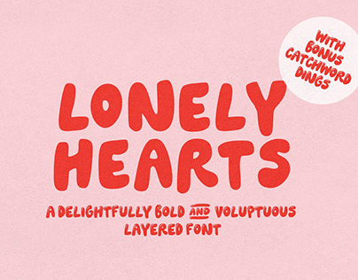 Lonely Hearts Layered Font