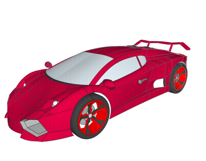 Lamborghini inspired car and car parts made in uMake