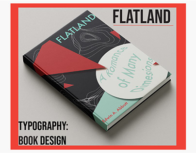 Flatland book cover and type layout