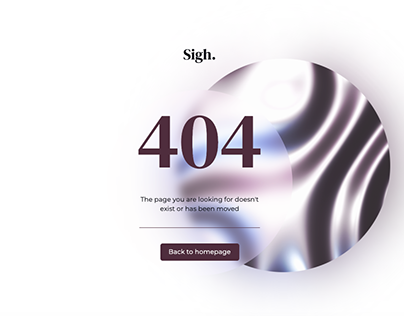 Webflow portfolio 404 Page