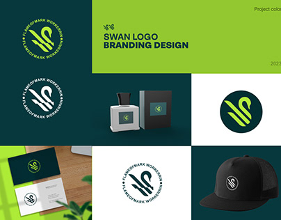 Minimal Brand Logo Design Swan brand identity