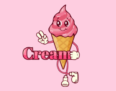 Mascot logo, ice cream