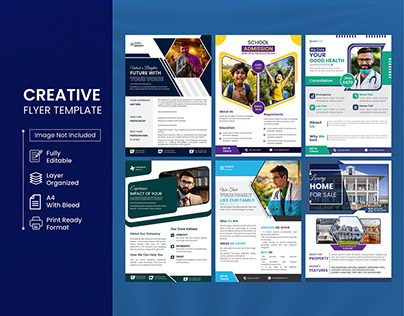 Creative Flyer design, Six flyer design template